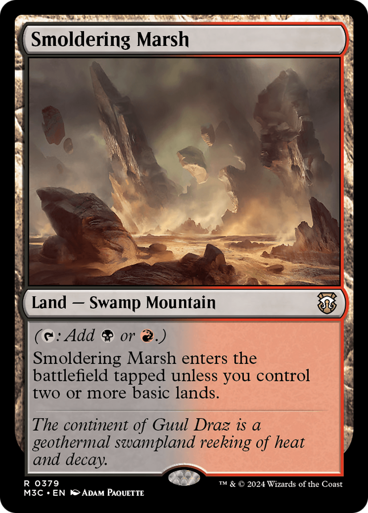 Smoldering Marsh (Ripple Foil) [Modern Horizons 3 Commander] | Deep Dive Games St. Marys