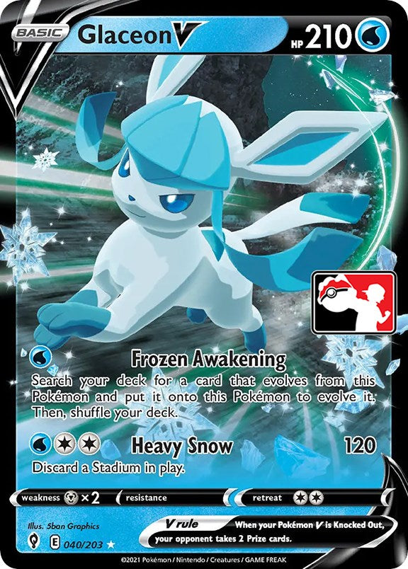 Glaceon V (040/203) [Prize Pack Series One] | Deep Dive Games St. Marys