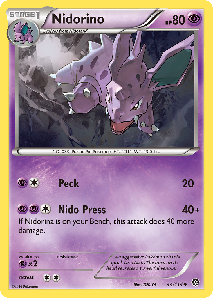 Nidorino (44/114) [XY: Steam Siege] | Deep Dive Games St. Marys