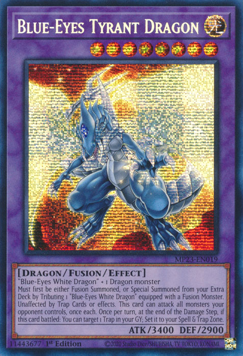 Blue-Eyes Tyrant Dragon [MP23-EN019] Prismatic Secret Rare | Deep Dive Games St. Marys