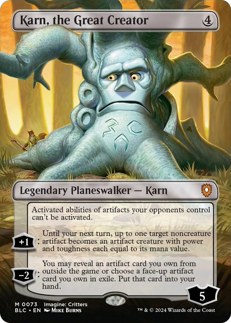 Karn, the Great Creator (Borderless) [Bloomburrow Commander] | Deep Dive Games St. Marys