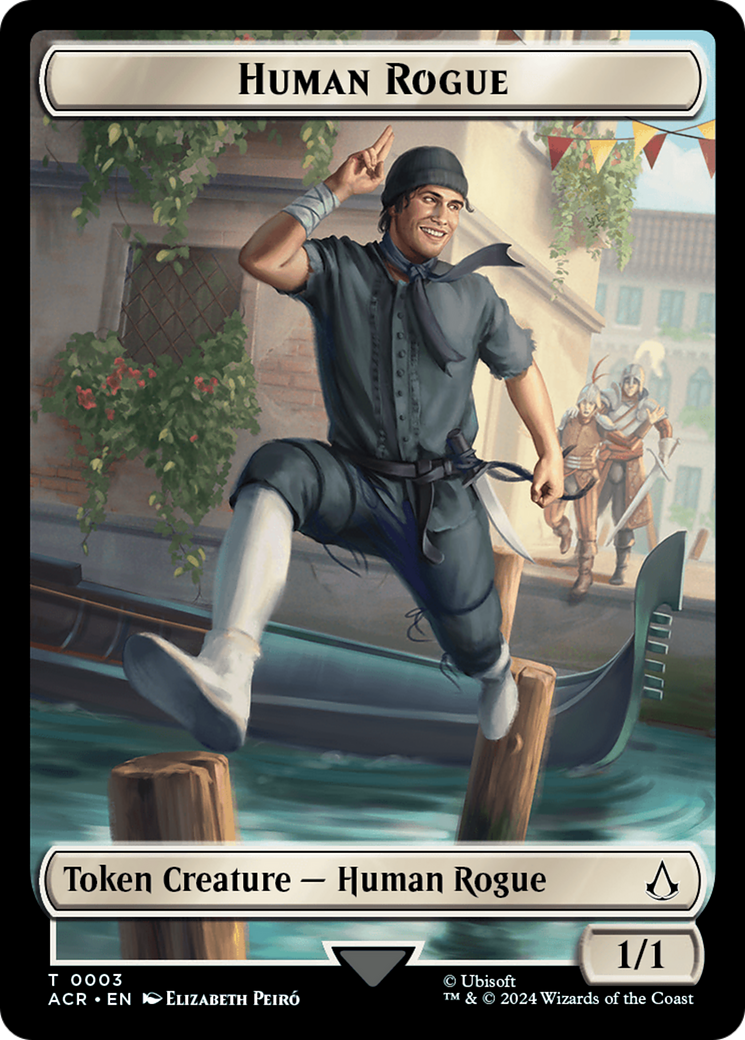 Assassin // Human Rogue Double-Sided Token [Assassin's Creed Tokens] | Deep Dive Games St. Marys