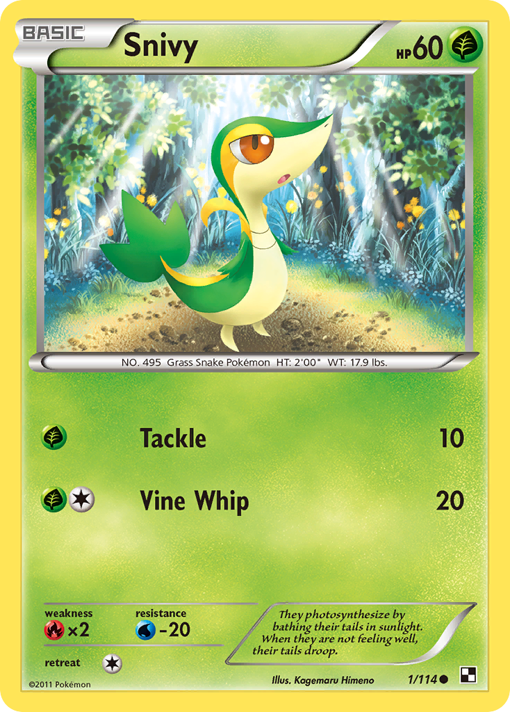 Snivy (1/114) (Cosmos Holo) [Black & White: Base Set] | Deep Dive Games St. Marys