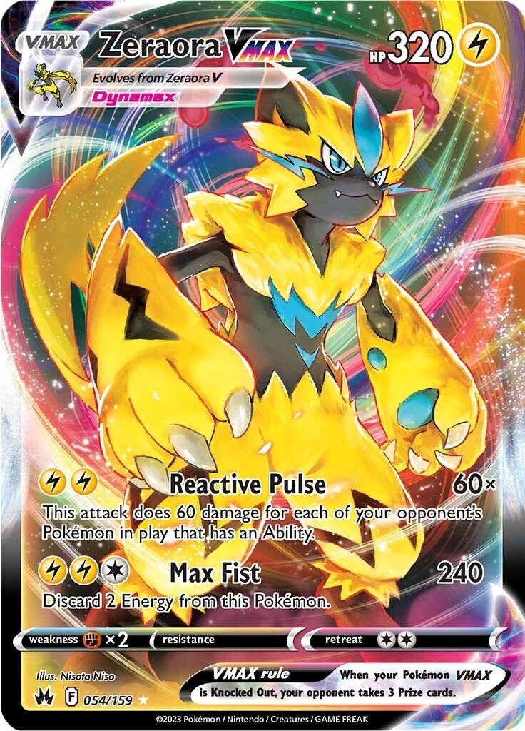 Zeraora VMAX (054/159) [Sword & Shield: Crown Zenith] | Deep Dive Games St. Marys