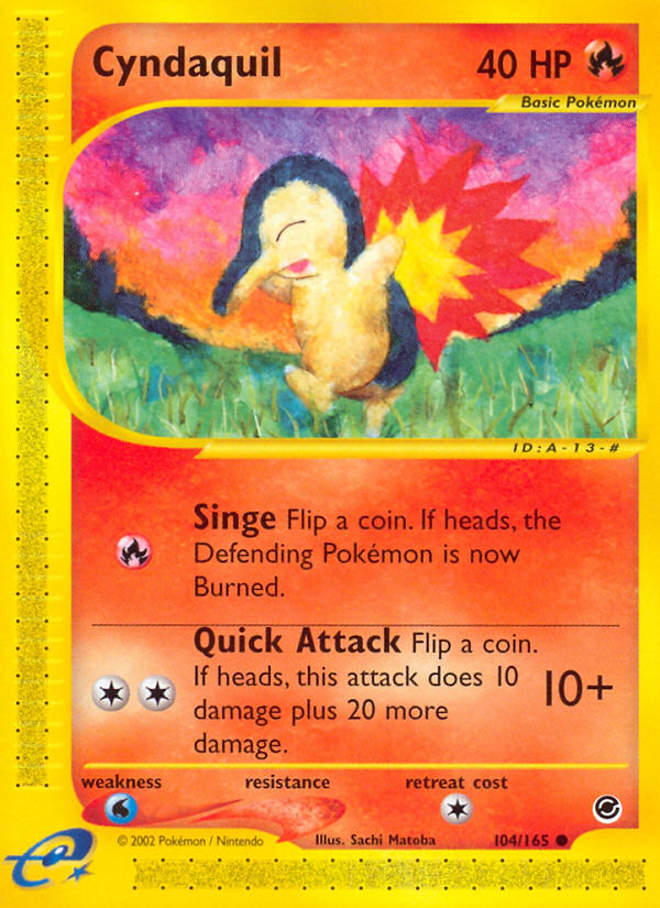 Cyndaquil (104/165) [Expedition: Base Set] | Deep Dive Games St. Marys