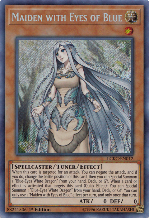 Maiden with Eyes of Blue [LCKC-EN012] Secret Rare | Deep Dive Games St. Marys