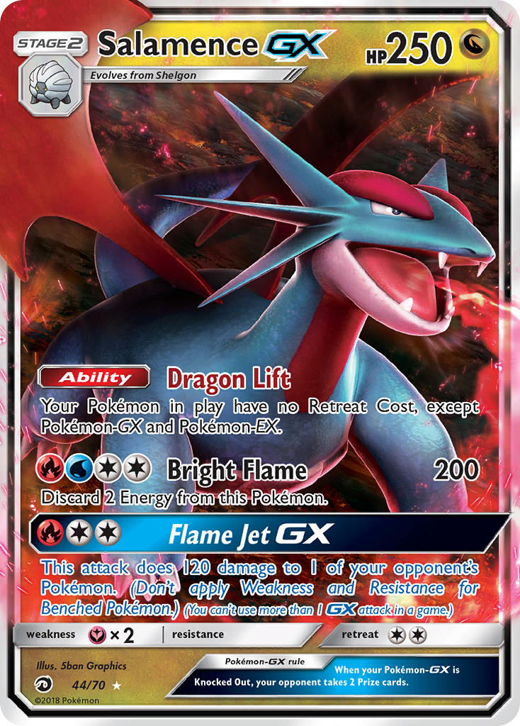 Salamence GX (44/70) [Sun & Moon: Dragon Majesty] | Deep Dive Games St. Marys