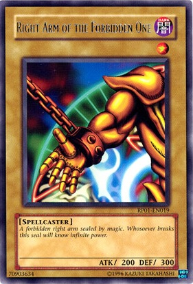 Right Arm of the Forbidden One [RP01-EN019] Rare | Deep Dive Games St. Marys