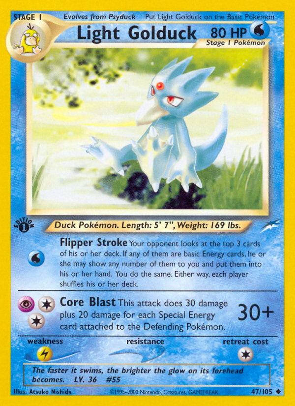 Light Golduck (47/105) [Neo Destiny 1st Edition] | Deep Dive Games St. Marys