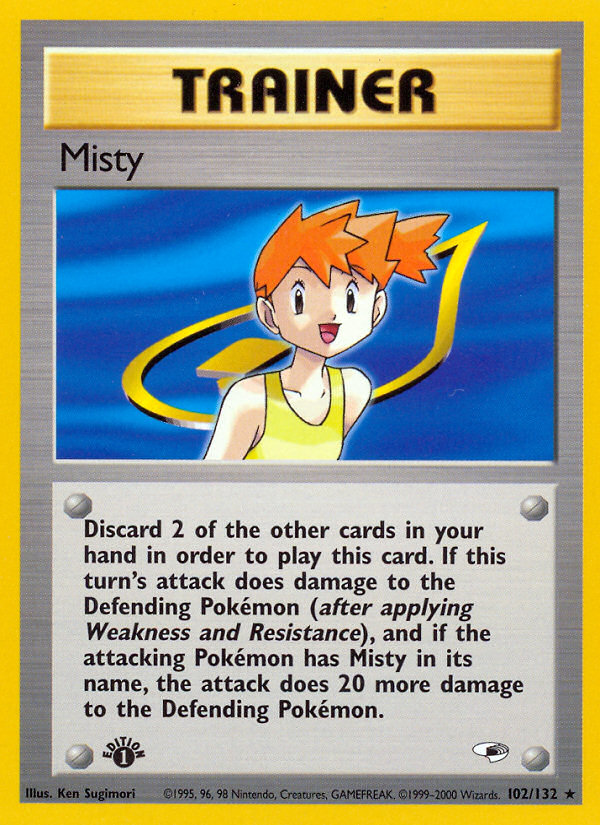 Misty (102/132) [Gym Heroes 1st Edition] | Deep Dive Games St. Marys