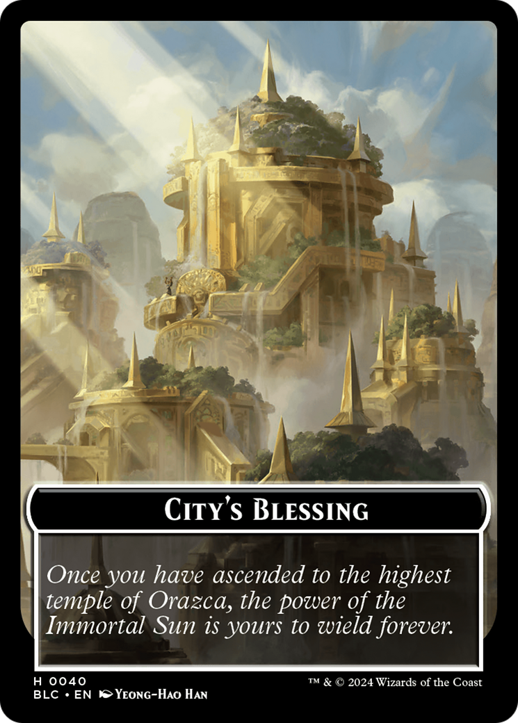 Hamster // City's Blessing Double-Sided Token [Bloomburrow Commander Tokens] | Deep Dive Games St. Marys