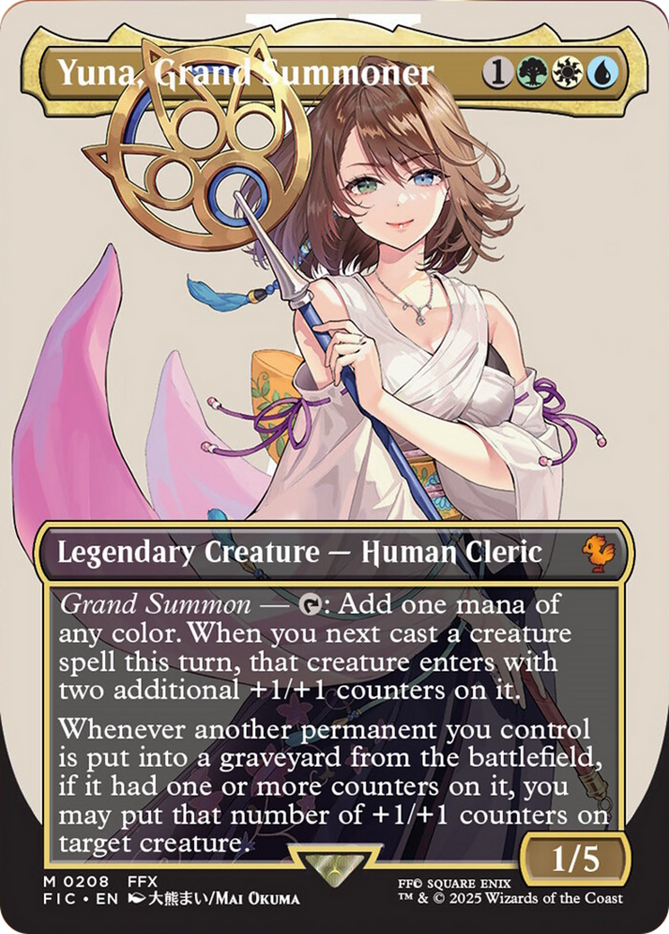 Yuna, Grand Summoner (Borderless) [FINAL FANTASY Commander] | Deep Dive Games St. Marys
