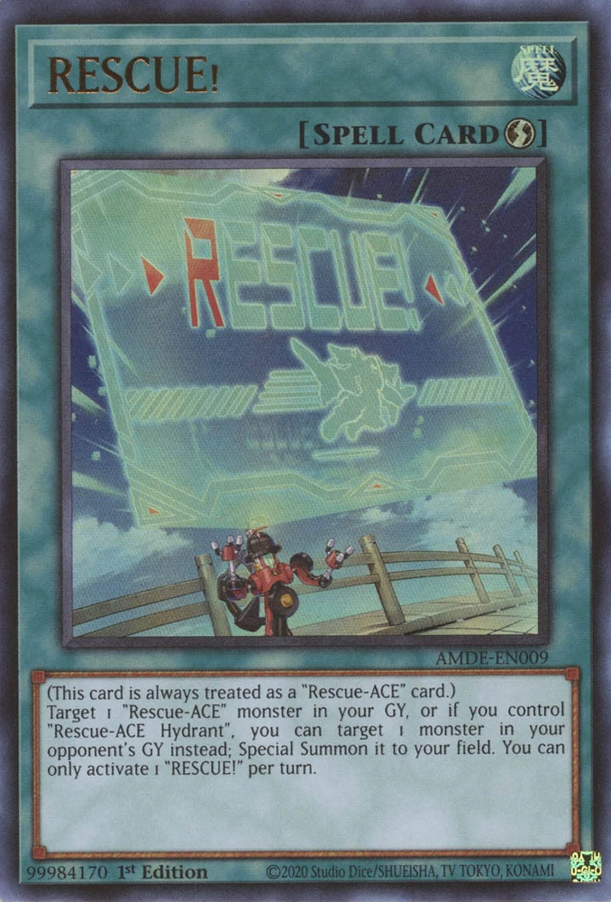 RESCUE! [AMDE-EN009] Ultra Rare | Deep Dive Games St. Marys