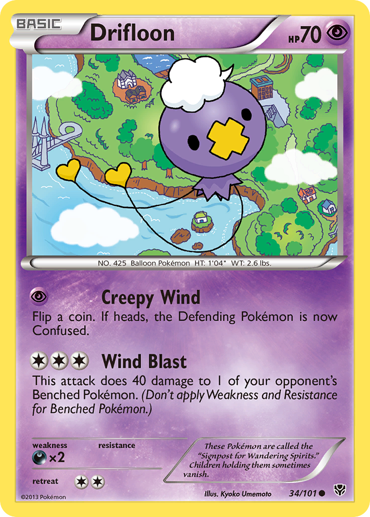 Drifloon (34/101) [Black & White: Plasma Blast] | Deep Dive Games St. Marys