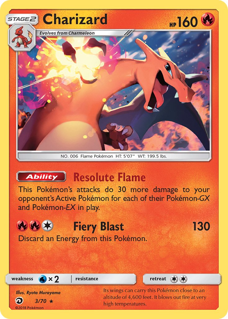 Charizard (3/70) (Let's Play, Eevee) (Theme Deck Exclusive) [Sun & Moon: Dragon Majesty] | Deep Dive Games St. Marys