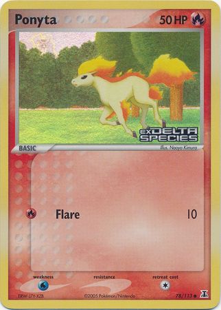 Ponyta (78/113) (Stamped) [EX: Delta Species] | Deep Dive Games St. Marys