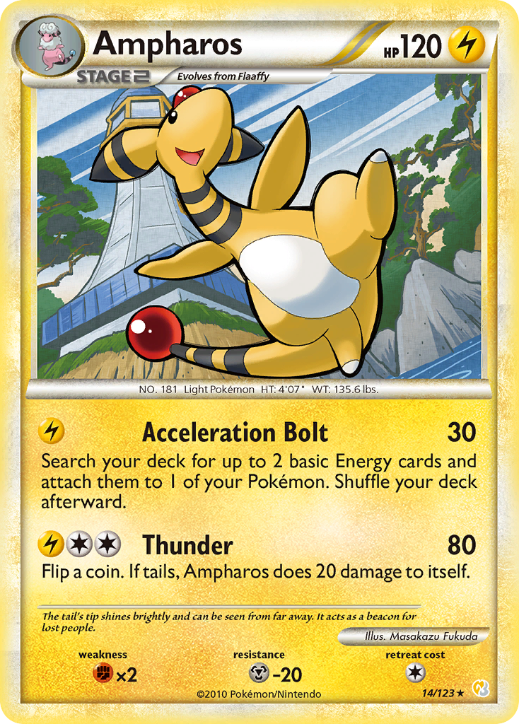 Ampharos (14/123) [HeartGold & SoulSilver: Base Set] | Deep Dive Games St. Marys