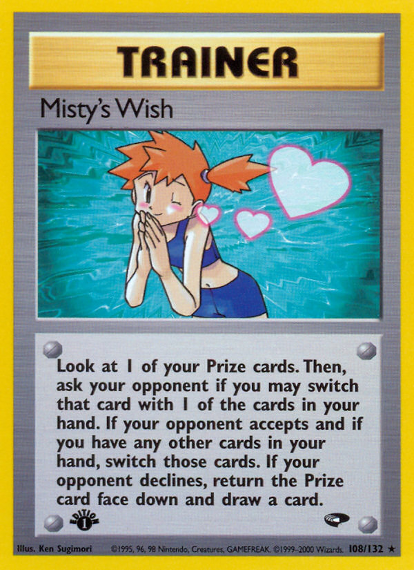 Misty's Wish (108/132) [Gym Challenge 1st Edition] | Deep Dive Games St. Marys