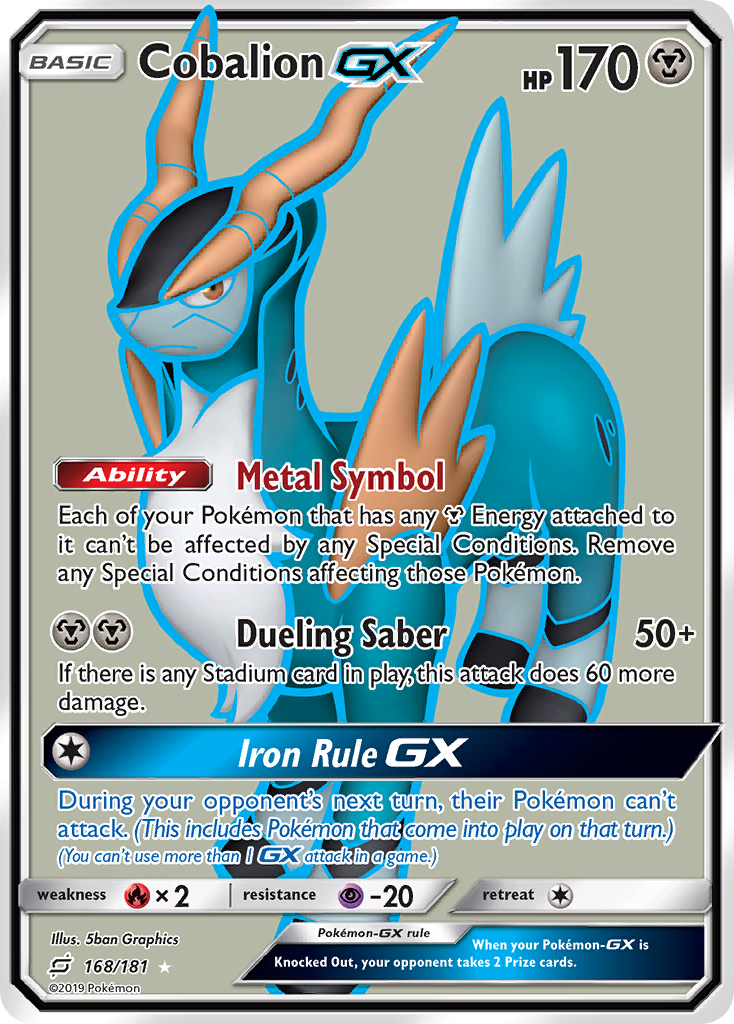 Cobalion GX (168/181) [Sun & Moon: Team Up] | Deep Dive Games St. Marys