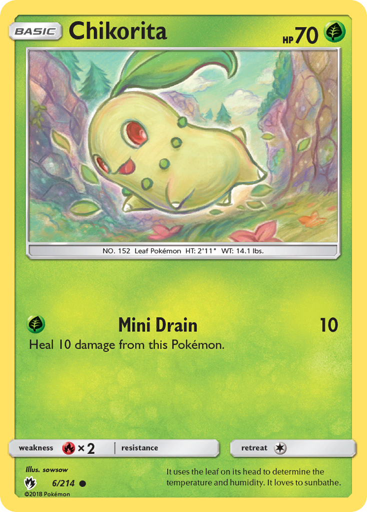 Chikorita (6/214) [Sun & Moon: Lost Thunder] | Deep Dive Games St. Marys