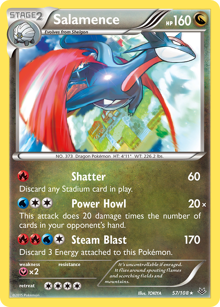 Salamence (57/108) [XY: Roaring Skies] | Deep Dive Games St. Marys