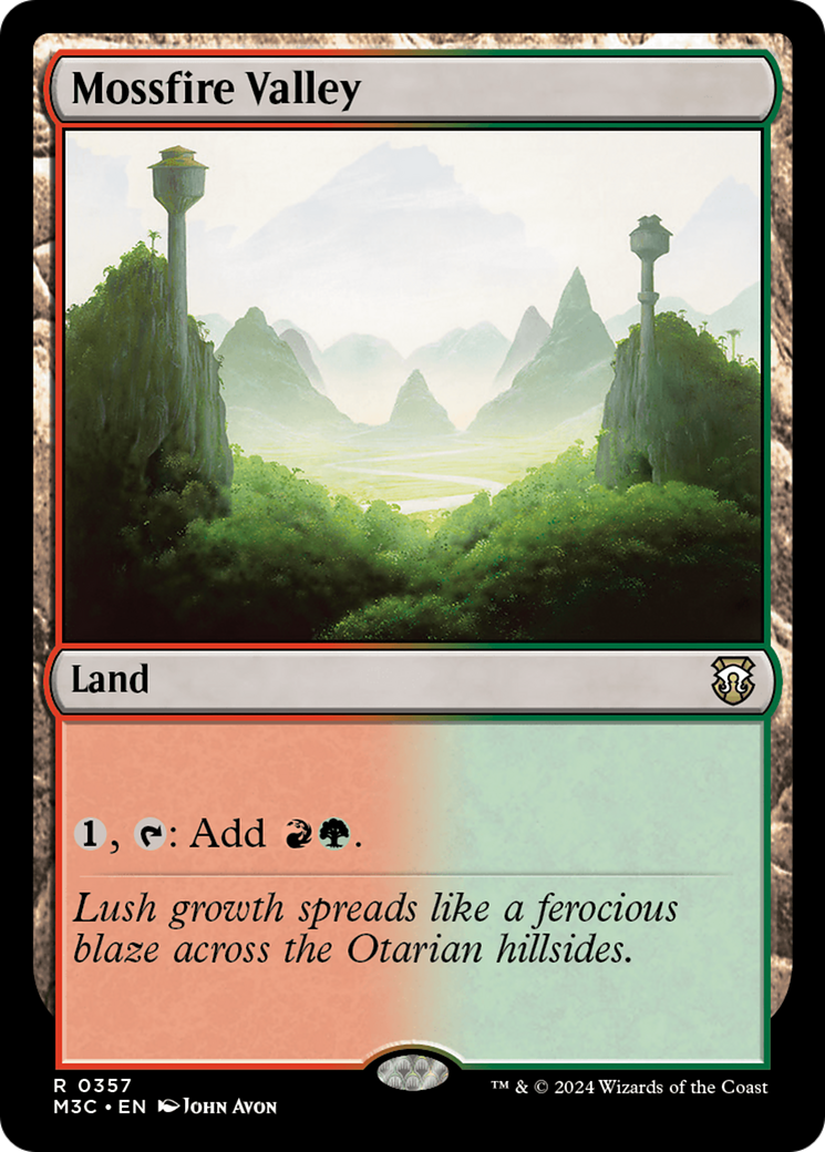 Mossfire Valley (Ripple Foil) [Modern Horizons 3 Commander] | Deep Dive Games St. Marys