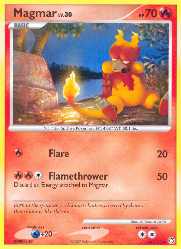 Magmar (54/123) [Diamond & Pearl: Mysterious Treasures] | Deep Dive Games St. Marys