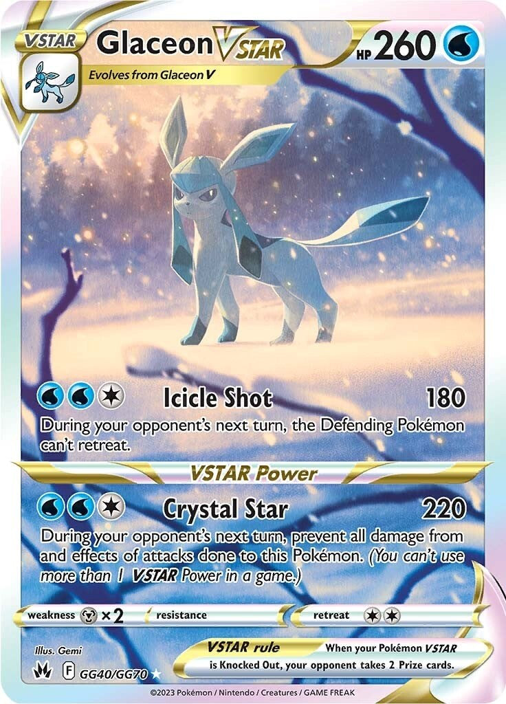 Glaceon VSTAR (GG40/GG70) [Sword & Shield: Crown Zenith] | Deep Dive Games St. Marys