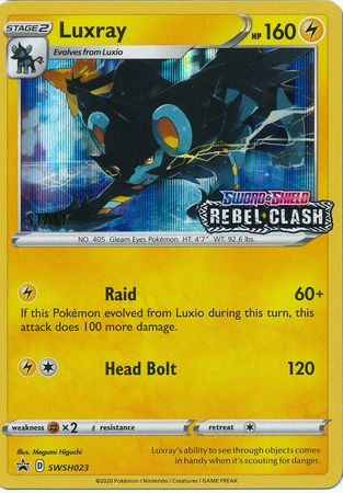 Luxray (SWSH023) (Staff Prerelease Promo) [Sword & Shield: Black Star Promos] | Deep Dive Games St. Marys