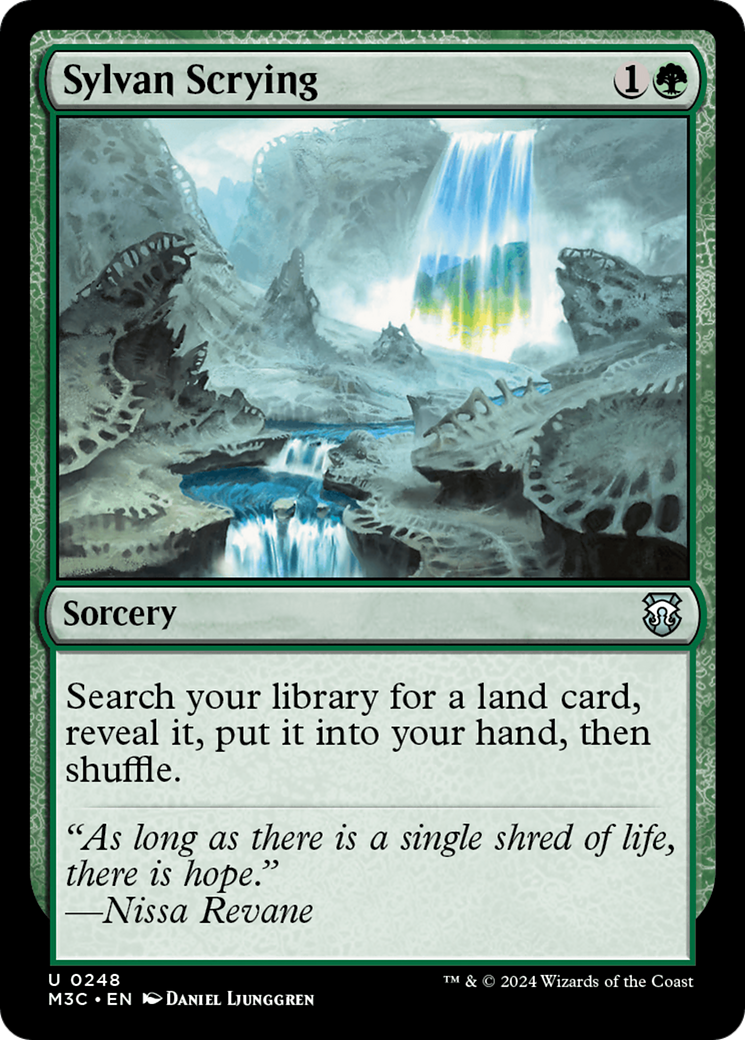 Sylvan Scrying (Ripple Foil) [Modern Horizons 3 Commander] | Deep Dive Games St. Marys