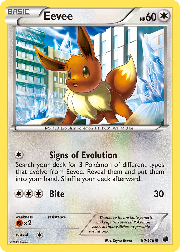 Eevee (90/116) [Black & White: Plasma Freeze] | Deep Dive Games St. Marys