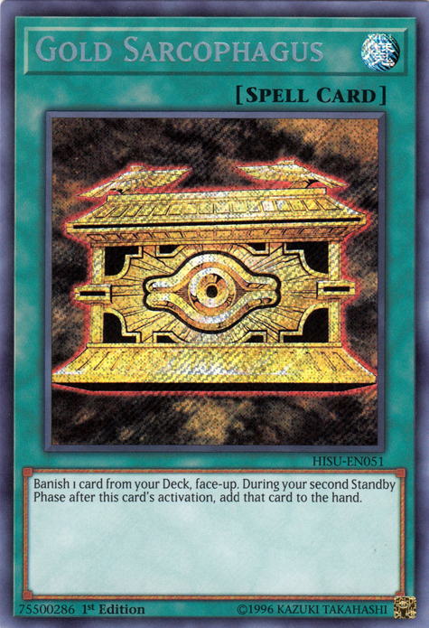 Gold Sarcophagus [HISU-EN051] Secret Rare | Deep Dive Games St. Marys