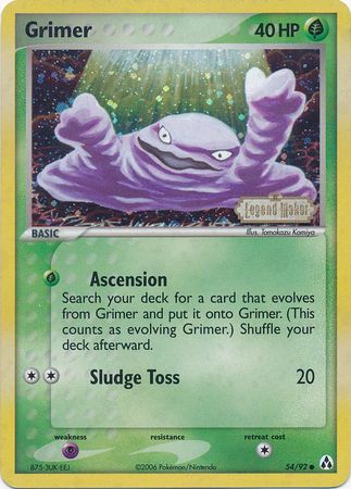 Grimer (54/92) (Stamped) [EX: Legend Maker] | Deep Dive Games St. Marys