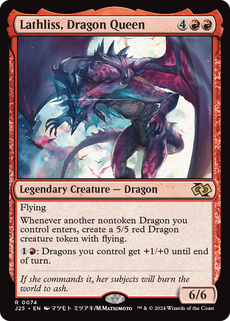 Lathliss, Dragon Queen (Anime) [Foundations Jumpstart] | Deep Dive Games St. Marys