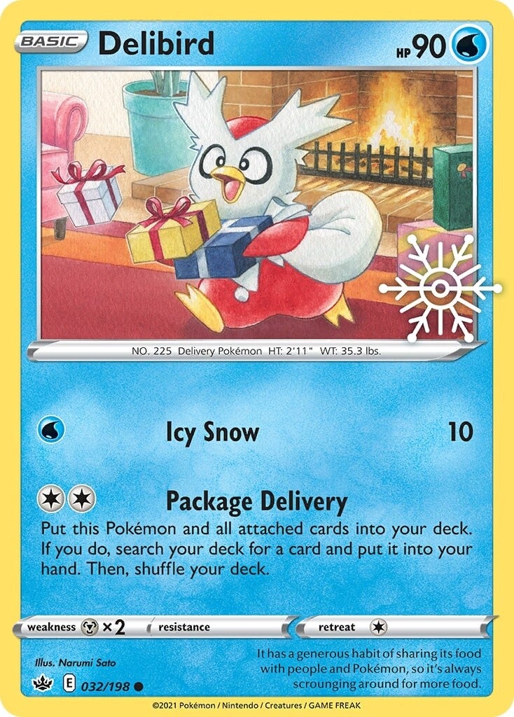 Delibird (032/198) (Holiday Calendar) [Sword & Shield: Chilling Reign] | Deep Dive Games St. Marys