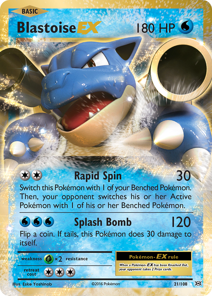 Blastoise EX (21/108) [XY: Evolutions] | Deep Dive Games St. Marys