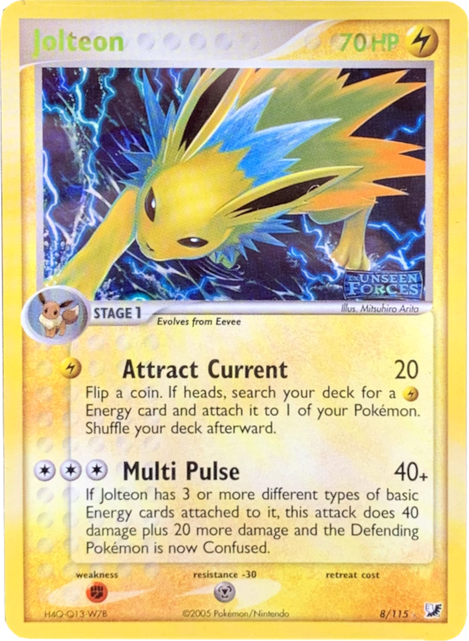 Jolteon (8/115) (Stamped) [EX: Unseen Forces] | Deep Dive Games St. Marys