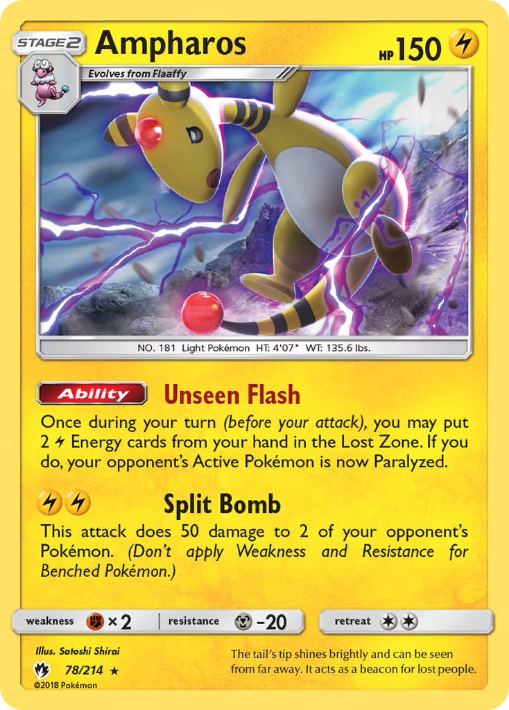 Ampharos (78/214) [Sun & Moon: Lost Thunder] | Deep Dive Games St. Marys