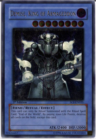 Demise, King of Armageddon (UTR) [SOI-EN035] Ultimate Rare | Deep Dive Games St. Marys