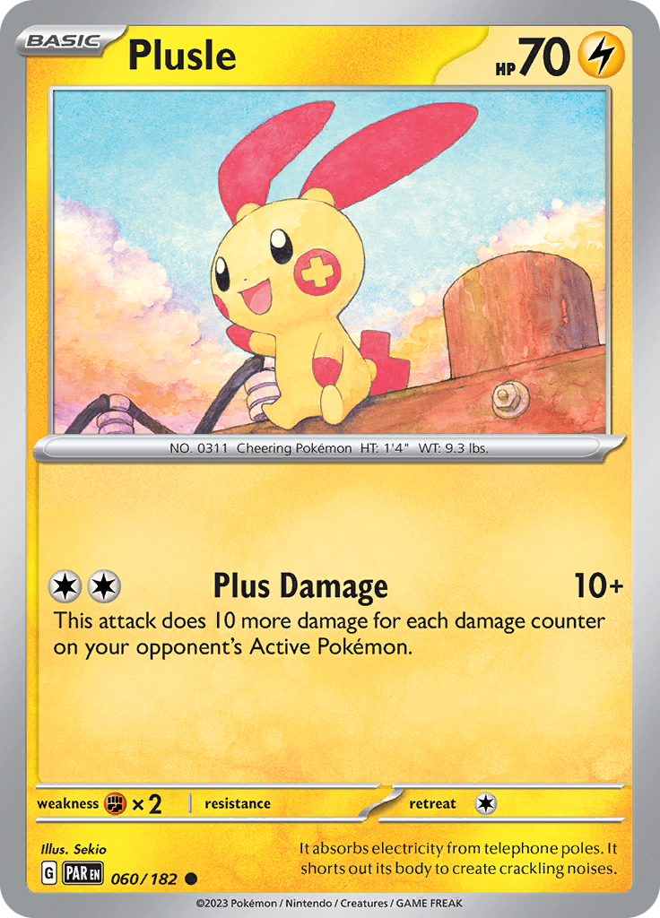 Plusle (060/182) [Scarlet & Violet: Paradox Rift] | Deep Dive Games St. Marys