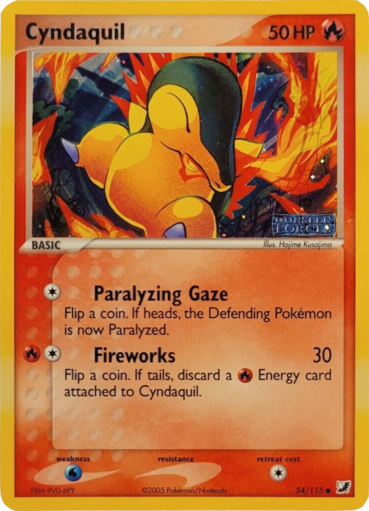 Cyndaquil (54/115) (Stamped) [EX: Unseen Forces] | Deep Dive Games St. Marys