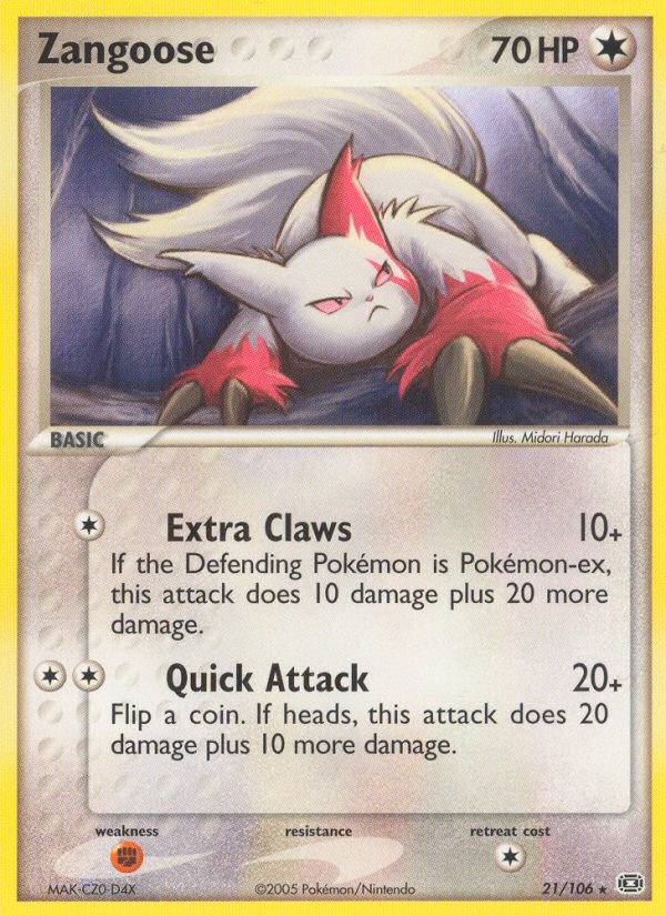 Zangoose (21/106) [EX: Emerald] | Deep Dive Games St. Marys