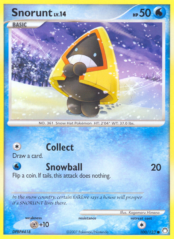 Snorunt (100/123) [Diamond & Pearl: Mysterious Treasures] | Deep Dive Games St. Marys