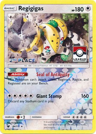 Regigigas (84/111) (League Promo 2nd Place) [Sun & Moon: Crimson Invasion] | Deep Dive Games St. Marys