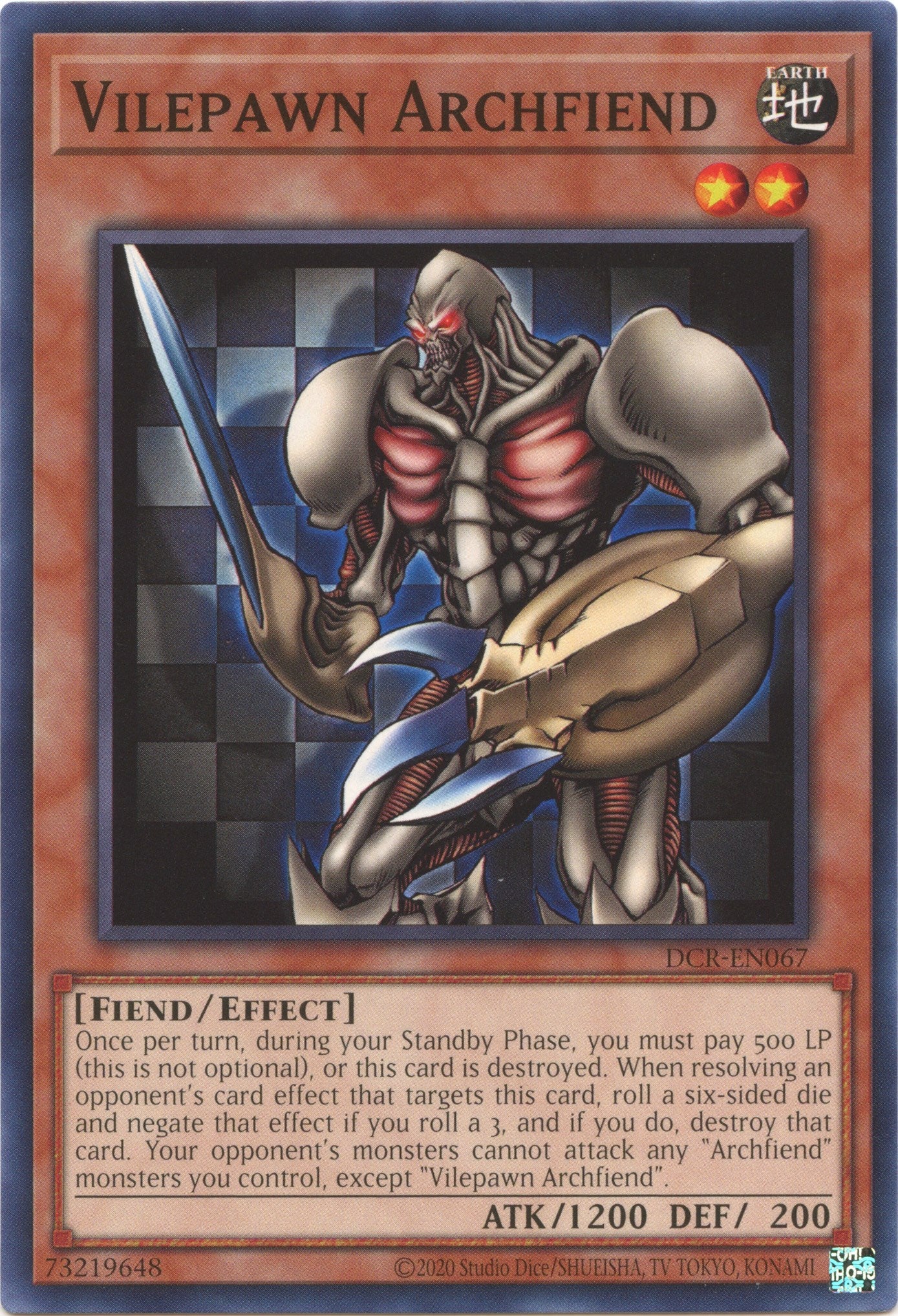 Vilepawn Archfiend (25th Anniversary) [DCR-EN067] Common | Deep Dive Games St. Marys