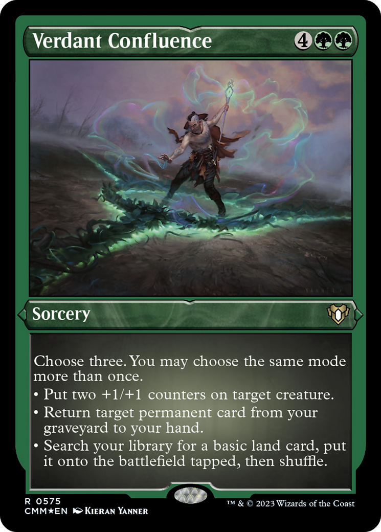Verdant Confluence (Foil Etched) [Commander Masters] | Deep Dive Games St. Marys