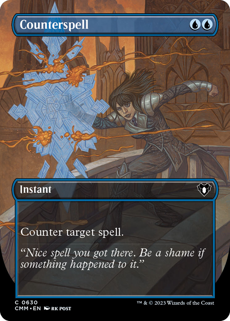 Counterspell (Borderless Alternate Art) [Commander Masters] | Deep Dive Games St. Marys