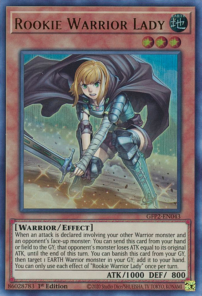 Rookie Warrior Lady [GFP2-EN043] Ultra Rare | Deep Dive Games St. Marys