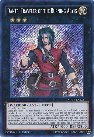 Dante, Traveler of the Burning Abyss [MP15-EN121] Secret Rare | Deep Dive Games St. Marys