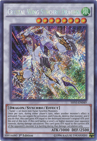 Crystal Wing Synchro Dragon [SHVI-EN049] Secret Rare | Deep Dive Games St. Marys